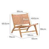 Continental Designs Casey Woven Cowhide Leather Lounge Chair