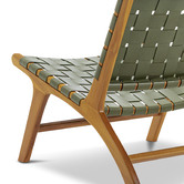 Continental Designs Casey Woven Cowhide Leather Lounge Chair
