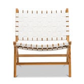 Continental Designs Casey Woven Cowhide Leather Lounge Chair