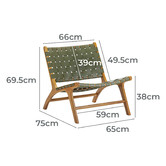 Continental Designs Casey Woven Cowhide Leather Lounge Chair