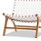 Continental Designs Casey Woven Cowhide Leather Lounge Chair