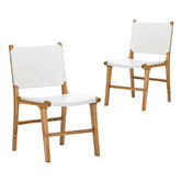 Continental Designs Casey Flat Cowhide Leather Dining Chairs
