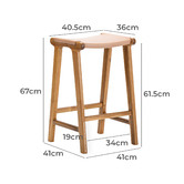 Continental Designs 67cm Casey Flat Cowhide Leather Barstool