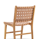 Continental Designs Cassie Woven Leather &amp; Teak Dining Chairs