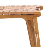 Continental Designs Cassie Woven Leather &amp; Teak Dining Chairs