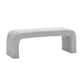 Continental Designs Hail Grey Harper 120cm Upholstered Bench