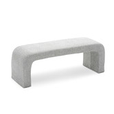 Continental Designs Hail Grey Harper 120cm Upholstered Bench