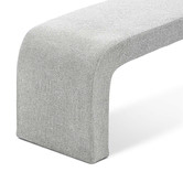 Continental Designs Hail Grey Harper 120cm Upholstered Bench