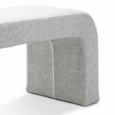 Continental Designs Hail Grey Harper 120cm Upholstered Bench