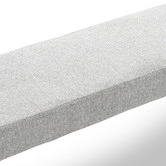 Continental Designs Hail Grey Harper 120cm Upholstered Bench