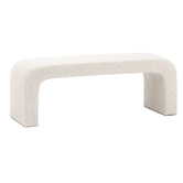 Continental Designs Cream Harper 120cm Boucle Bench