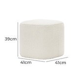 Continental Designs Podd Boucle Square Ottoman