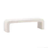 Continental Designs Cream Harper 160cm Boucle Bench