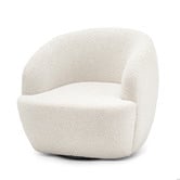 Continental Designs Cream Cuddle Swivel Boucle Armchair