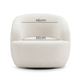 Continental Designs Cream Cuddle Swivel Boucle Armchair