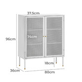 Continental Designs Mesh 2 Door Cabinet