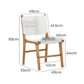 Continental Designs Casey Flat Cowhide Leather Dining Chairs