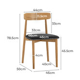 Continental Designs Finn American Oak Wood Dining Chairs