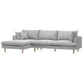 Continental Designs Dove Grey Avondale 3.5 Seater Sofa with Chaise