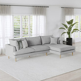 Continental Designs Dove Grey Avondale 3.5 Seater Sofa with Chaise