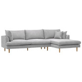 Continental Designs Dove Grey Avondale 3.5 Seater Sofa with Chaise