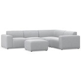 Continental Designs Tilly 4 Seater Upholstered Modular Sofa with Ottoman