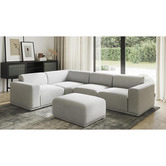 Continental Designs Tilly 4 Seater Upholstered Modular Sofa with Ottoman