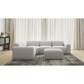 Continental Designs Tilly 4 Seater Upholstered Modular Sofa with Ottoman