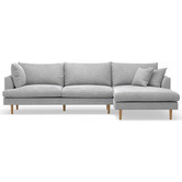 Continental Designs Dove Grey Avondale 3.5 Seater Sofa with Chaise