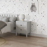 Continental Designs White Avana 2 Drawer Bedside Table