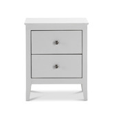 Continental Designs White Avana 2 Drawer Bedside Table