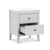 Continental Designs White Avana 2 Drawer Bedside Table