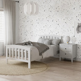 Continental Designs White Leah Single Bed Frame