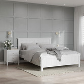 Continental Designs White Snow Panelled Bed Frame