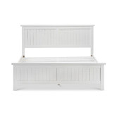 Continental Designs White Snow Panelled Bed Frame