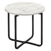 Continental Designs Ivory Orly Marble Side Table