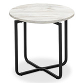 Continental Designs Ivory Orly Marble Side Table