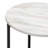 Continental Designs Ivory Orly Marble Side Table