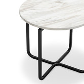 Continental Designs Ivory Orly Marble Side Table