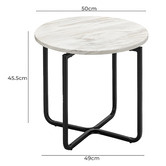 Continental Designs Ivory Orly Marble Side Table