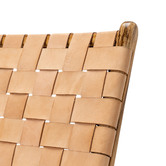 Continental Designs Cassie Woven Leather &amp; Teak Lounge Chair