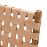 Continental Designs Cassie Woven Leather &amp; Teak Dining Chairs