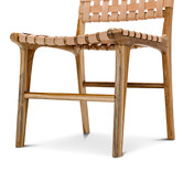 Continental Designs Cassie Woven Leather &amp; Teak Dining Chairs
