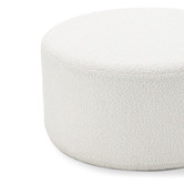 Continental Designs Cream Vivien Boucle Ottoman