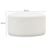 Continental Designs Cream Vivien Boucle Ottoman