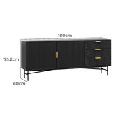 Continental Designs Tabitha Ripple Slatted Sideboard