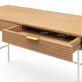 Continental Designs Thalia 2 Drawer Ripple Slatted Desk