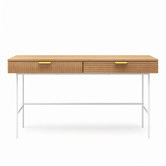 Continental Designs Thalia 2 Drawer Ripple Slatted Desk