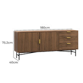 Continental Designs Tabitha Ripple Slatted Sideboard