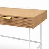 Continental Designs Thalia 2 Drawer Ripple Slatted Desk